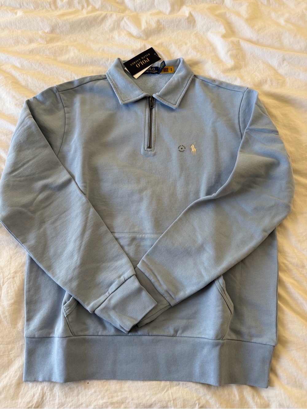 Polo by Ralph Lauren Light Blue Quarter-Zip Pullover
